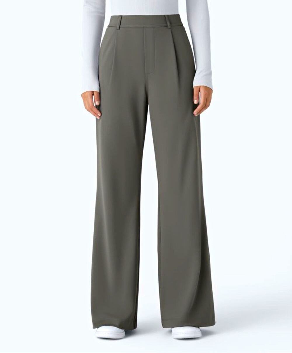Halara Flex DayStretch High Waisted Pocket Work Flare Pants M-petite